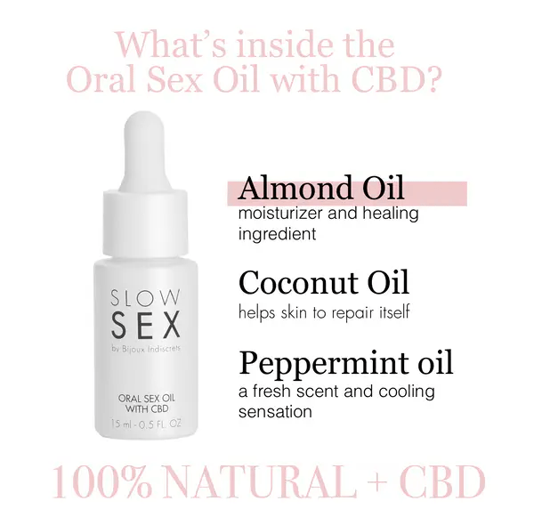 Óleo para Sexo Oral com CBD | Slow Sex