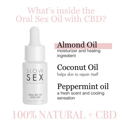 Óleo para Sexo Oral com CBD | Slow Sex